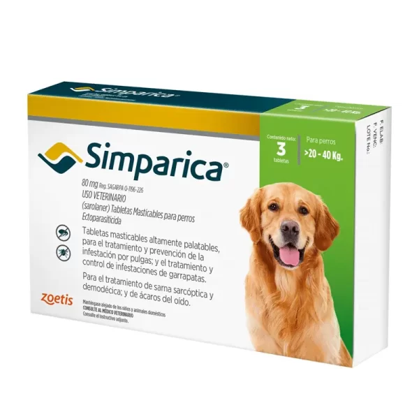 Simparica 20 kg a 40 kg