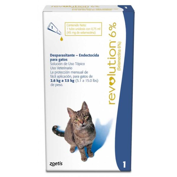 Revolution Antipulgas Gatos de 2.6Kg a 7.5kg