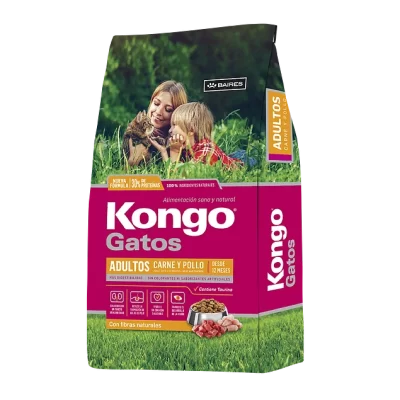 kongo-carne-pollo Kongo Gatos Adultos Sabor Carne y Pollo 8 kg