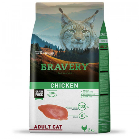 bravery-adult-cat-chicken Bravery Super Premium Gato Adulto chiken 7 kg