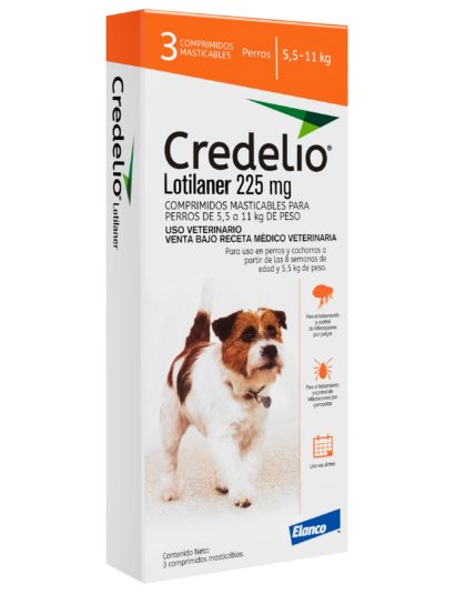Credelio Lotilaner 225 mg. 5,5-11kg. (3 Comprimidos)