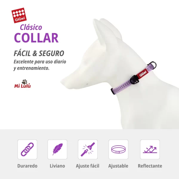 Collar clásico morado pequeño