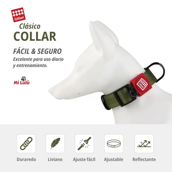 collar verde gigwi 1 Collar clásico verde extra grande