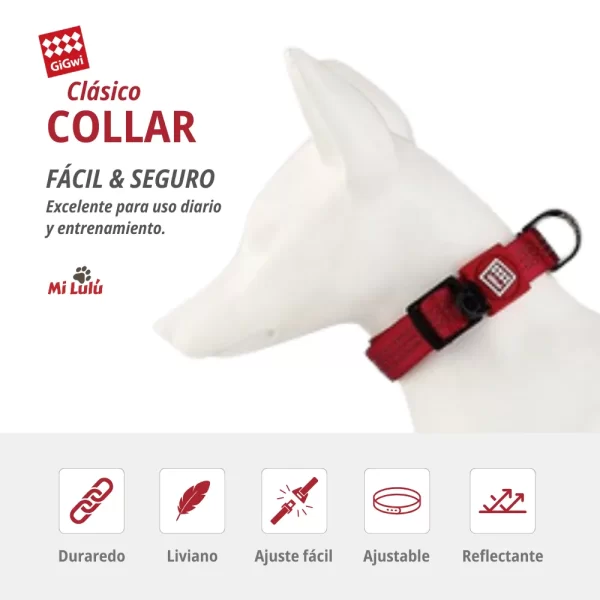 collar rojo gigwi 1 Collar clásico rojo grande