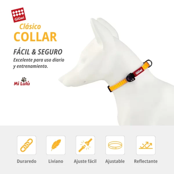 collar amarillo gigwi 3 Collar clásico amarillo mediano